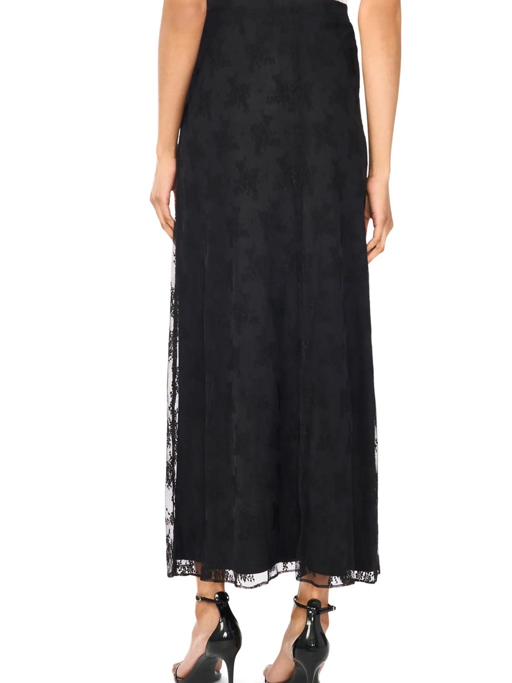 Parker | Black lace column skirt